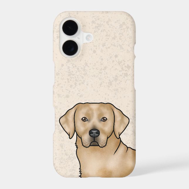 Yellow Labrador Retriever Lab Dog Head Portrait Case-Mate iPhone Case (Back)
