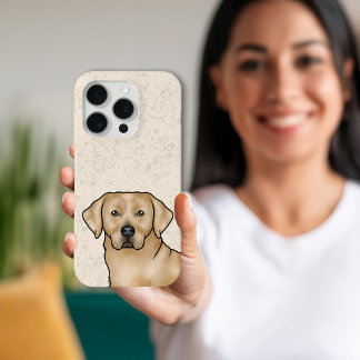 Yellow Labrador Retriever Lab Dog Head Portrait iPhone 15 Pro Case