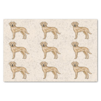 Yellow Labrador Retriever Lab Dog Print Pattern Tissue Paper