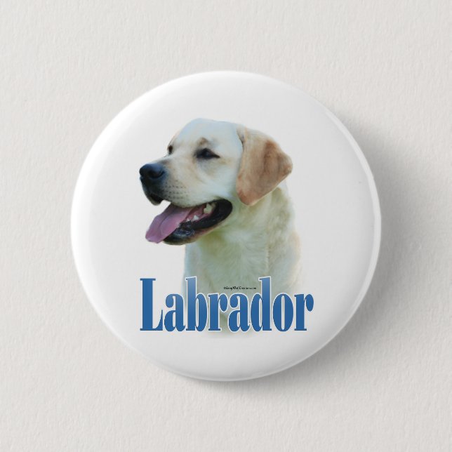 Yellow Labrador Retriever Name - Button (Front)