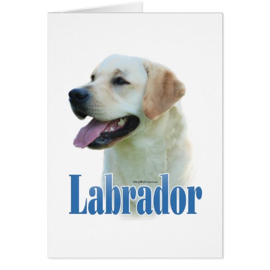 Yellow Labrador Retriever Name Cards (Front)