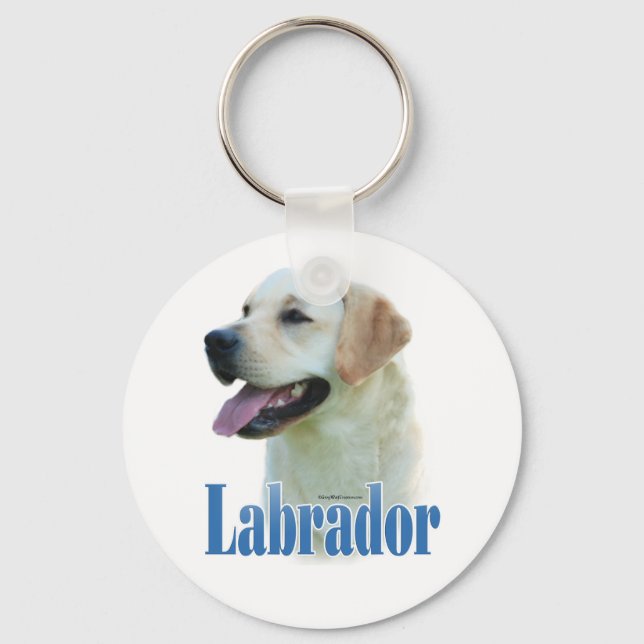 Yellow Labrador Retriever Name Keychain (Front)