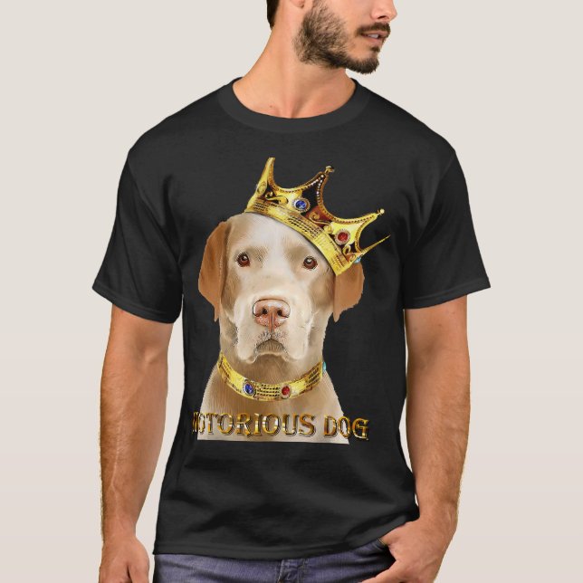 Yellow Labrador Retriever Notorious Dog T-Shirt (Front)
