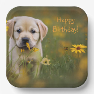 Yellow Labrador Retriever Paper Plates