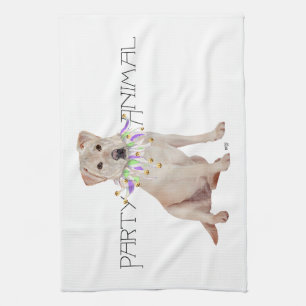 Yellow Labrador Retriever Party Kitchen Towel