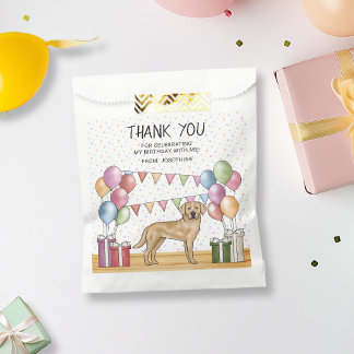 Yellow Labrador Retriever Pastel Birthday Thanks Favor Bag