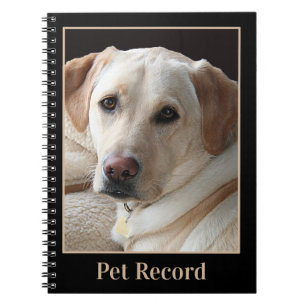 Yellow Labrador Retriever Pet Record Notebook