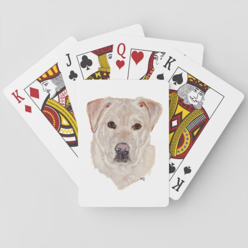 Yellow Labrador Retriever Poker Cards