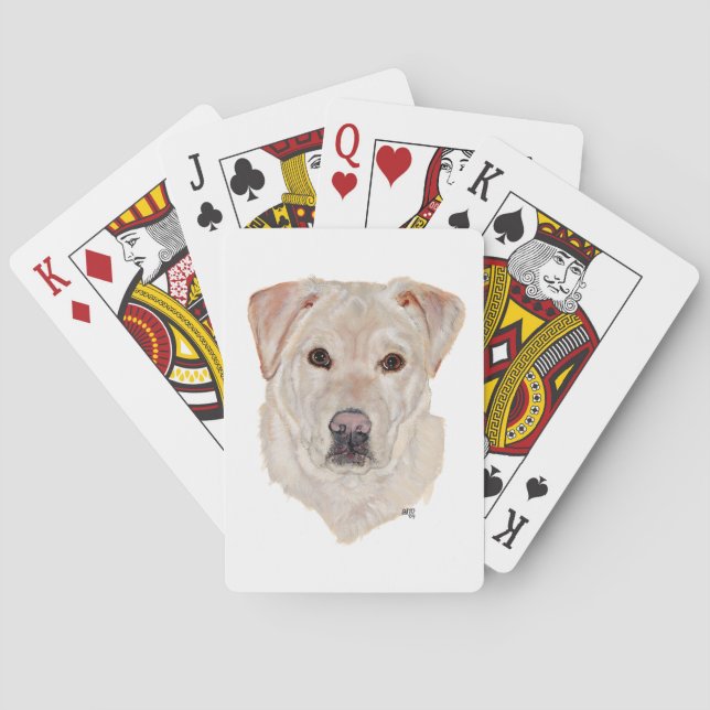 Yellow Labrador Retriever Poker Cards (Back)