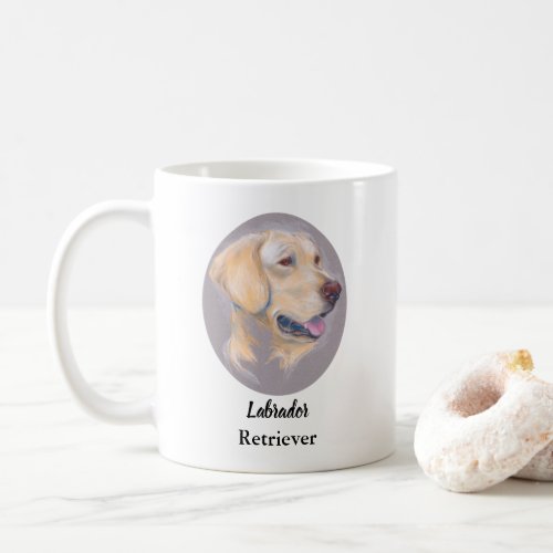 Yellow Labrador Retriever Portrait Personalized Coffee Mug
