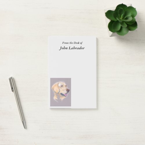 Yellow Labrador Retriever Portrait Post_it Notes