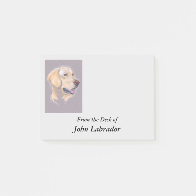 Yellow Labrador Retriever Portrait Post-it Notes (Front)