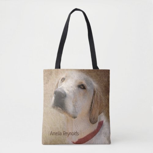 yellow Labrador Retriever portrait Tote Bag