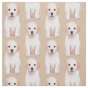 Yellow Labrador Retriever Pupppy Fabric