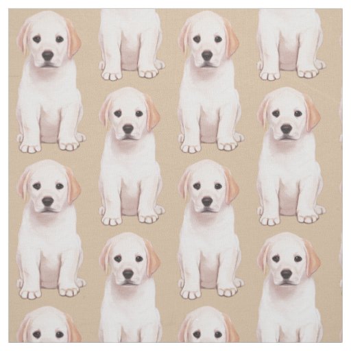 Yellow Labrador Retriever Pupppy Fabric