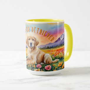 Yellow Labrador Retriever Puppy Sunrise Combo Mug