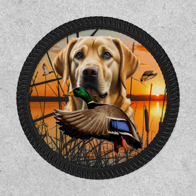 Yellow Labrador Retriever Round Patch (Front)