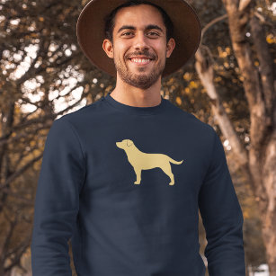 Yellow Labrador Retriever Silhouette Lab Lover's Sweatshirt
