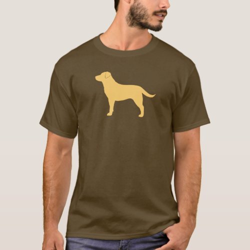 Yellow Labrador Retriever Silhouette Lab Lovers T_Shirt