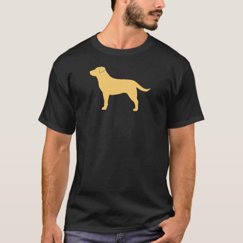 Yellow Labrador Retriever Silhouette Lab Lovers T_Shirt