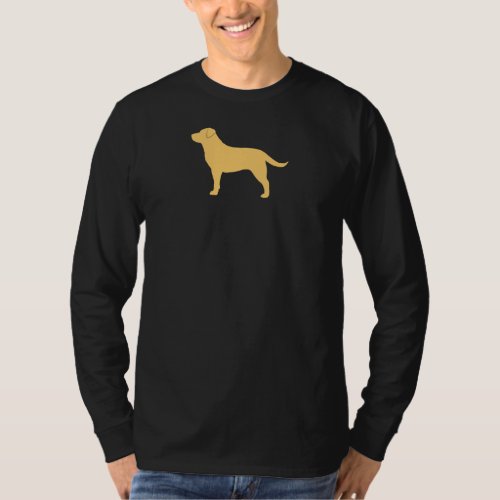 Yellow Labrador Retriever Silhouette Lab Lovers T_Shirt