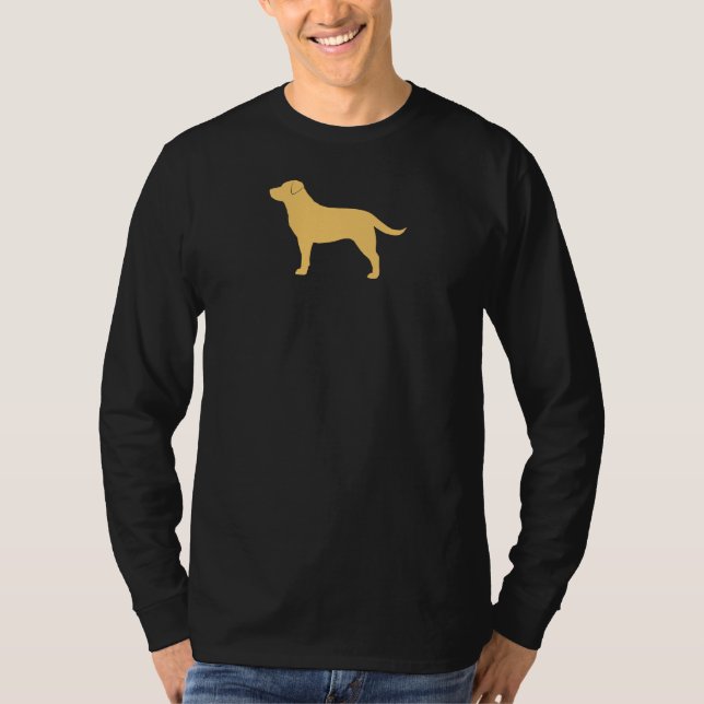 Yellow Labrador Retriever Silhouette Lab Lover's T-Shirt (Front)