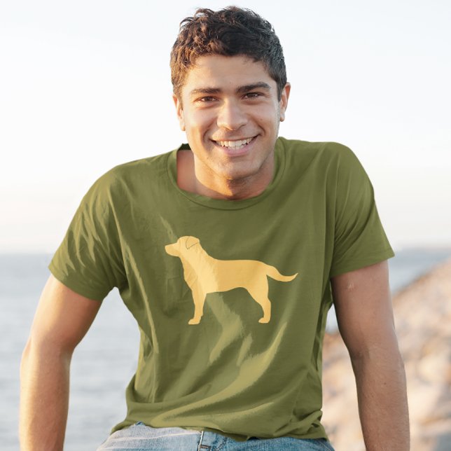 Yellow Labrador Retriever Silhouette Lab Lover's T-Shirt (Creator Uploaded)