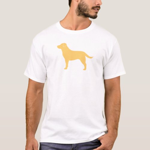 Yellow Labrador Retriever Silhouette Lab Lovers T_Shirt