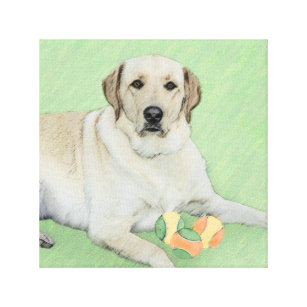 yellow lab canvas art