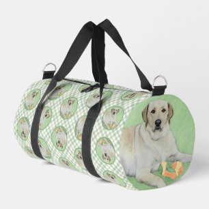 Yellow Labrador Retriever & Tennis Balls Painting Duffle Bag