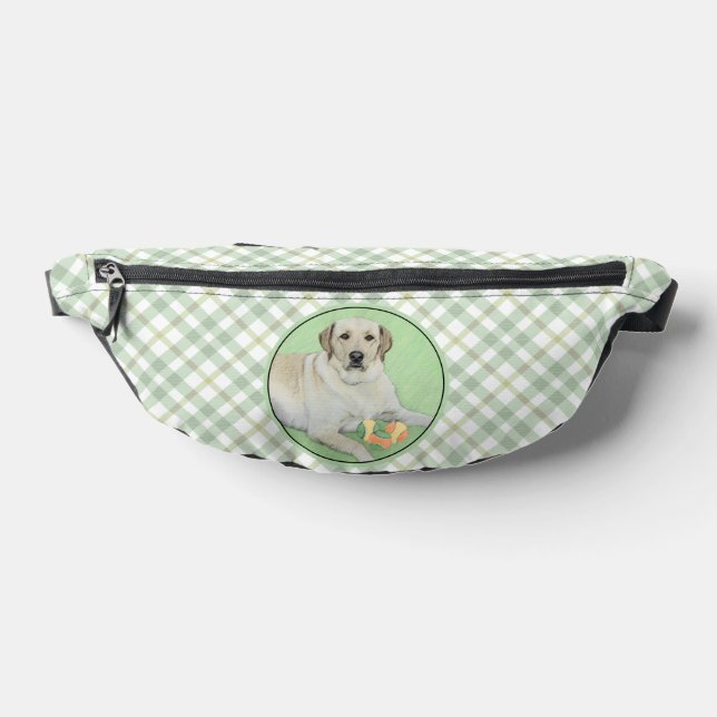 Yellow Labrador Retriever & Tennis Balls Painting Fanny Pack (Lay Down)