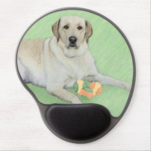 Yellow Labrador Retriever & Tennis Balls Painting Gel Mouse Pad
