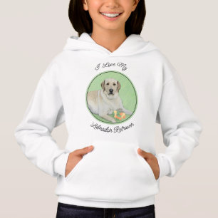 Yellow Labrador Retriever & Tennis Balls Painting Hoodie
