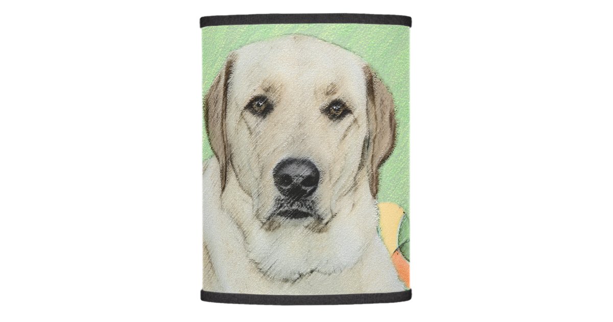 Yellow Labrador Retriever Tennis Balls Painting Lamp Shade