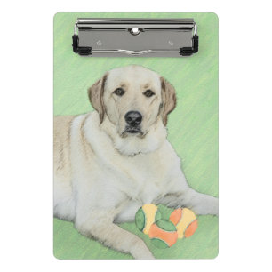 Yellow Labrador Retriever & Tennis Balls Painting Mini Clipboard