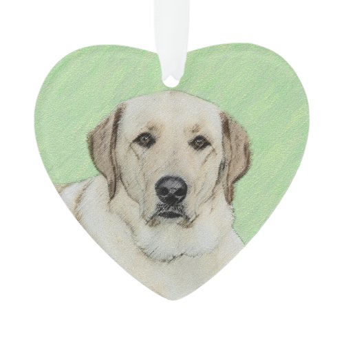 Yellow Labrador Retriever &amp; Tennis Balls Painting Ornament