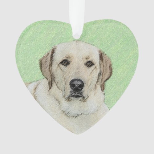 Yellow Labrador Retriever  Tennis Balls Painting Ornament