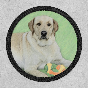 Yellow Labrador Retriever & Tennis Balls Painting Patch