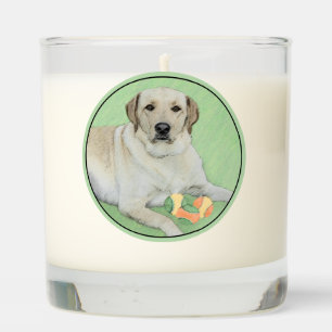 Yellow Labrador Retriever & Tennis Balls Painting Scented Candle
