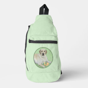 Yellow Labrador Retriever & Tennis Balls Painting Sling Bag