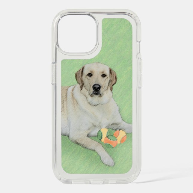 Yellow Labrador Retriever & Tennis Balls Painting Speck iPhone Case (Front)