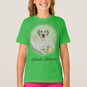 Yellow Labrador Retriever & Tennis Balls Painting T-Shirt