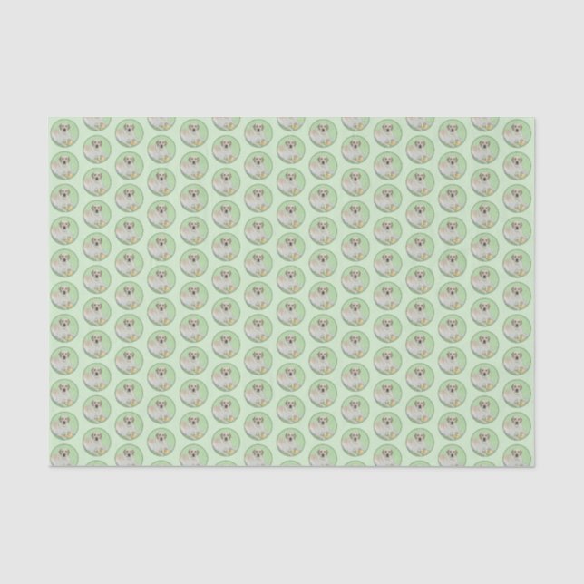 Yellow Labrador Retriever & Tennis Balls Painting Tissue Paper (Front)