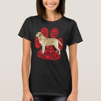 Yellow Labrador Retriever Valentines Day Dog Love T-Shirt