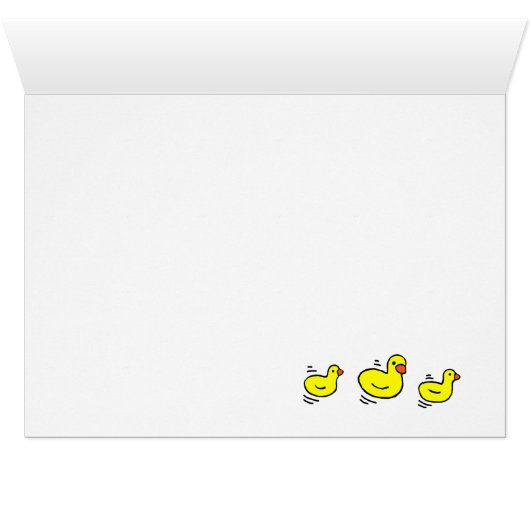 Yellow Labrador & Rubber Ducks Cartoon (Inside Horizontal (Bottom))