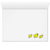 Yellow Labrador & Rubber Ducks Cartoon Cards (Inside Horizontal (Bottom))