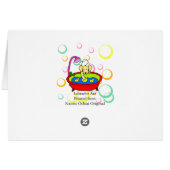 Yellow Labrador & Rubber Ducks Cartoon Cards (Back Horizontal)