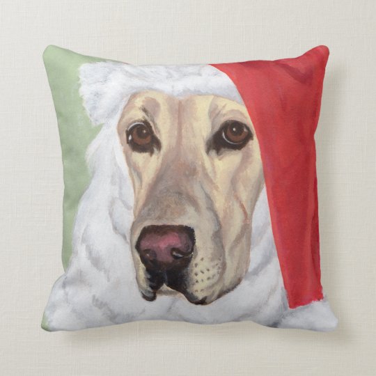 labrador christmas pillow