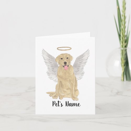 Yellow Labrador Sympathy Memorial Card