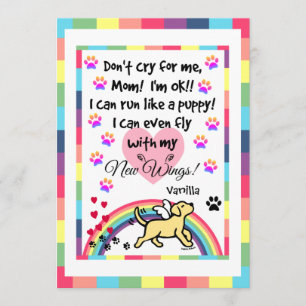 Yellow Labrador Trotting Memorial Card